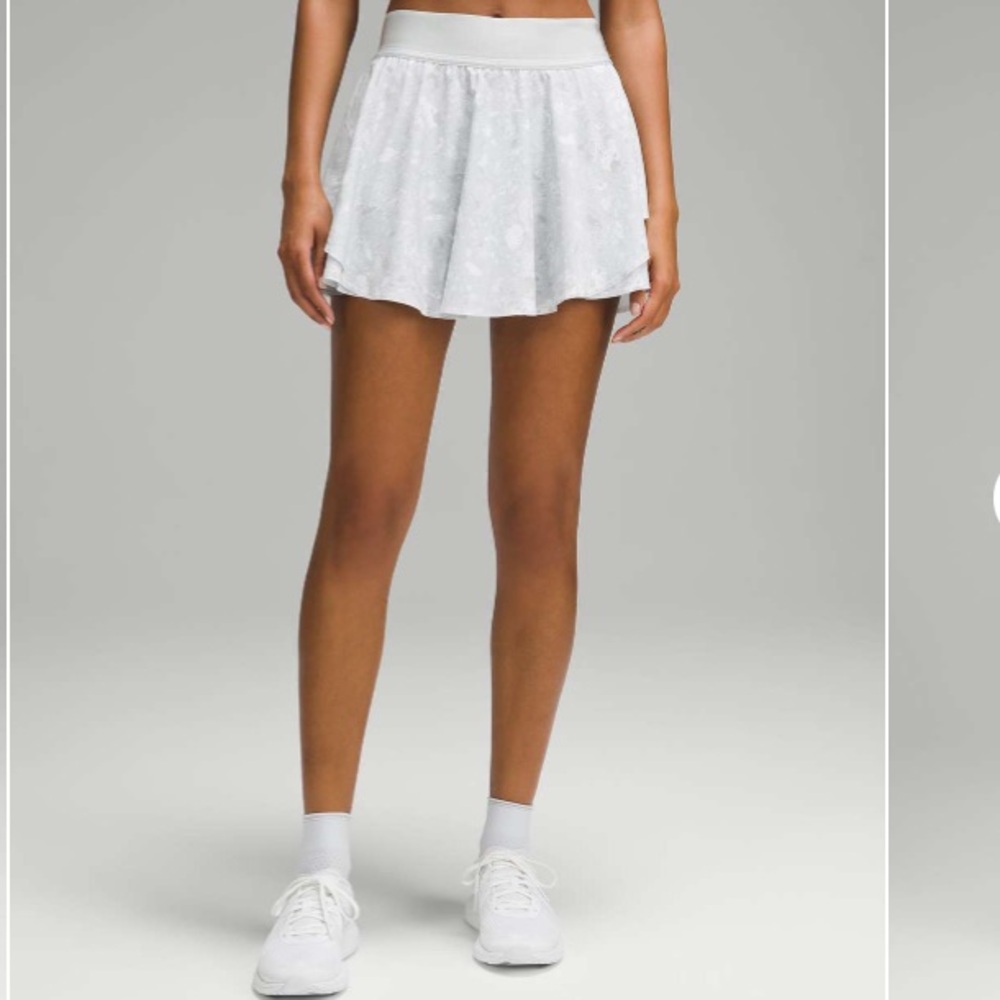 Lululemon Athletica Court Rival High Rise Light Gray Skirt Skort Tennis Run Golf - Picture 12 of 12